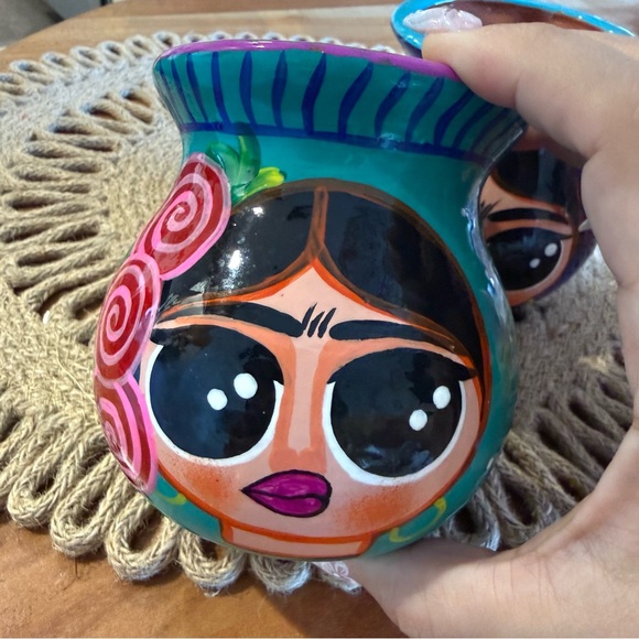 Colorful Hand-Painted Ceramic Cups - Picture 3 of 9